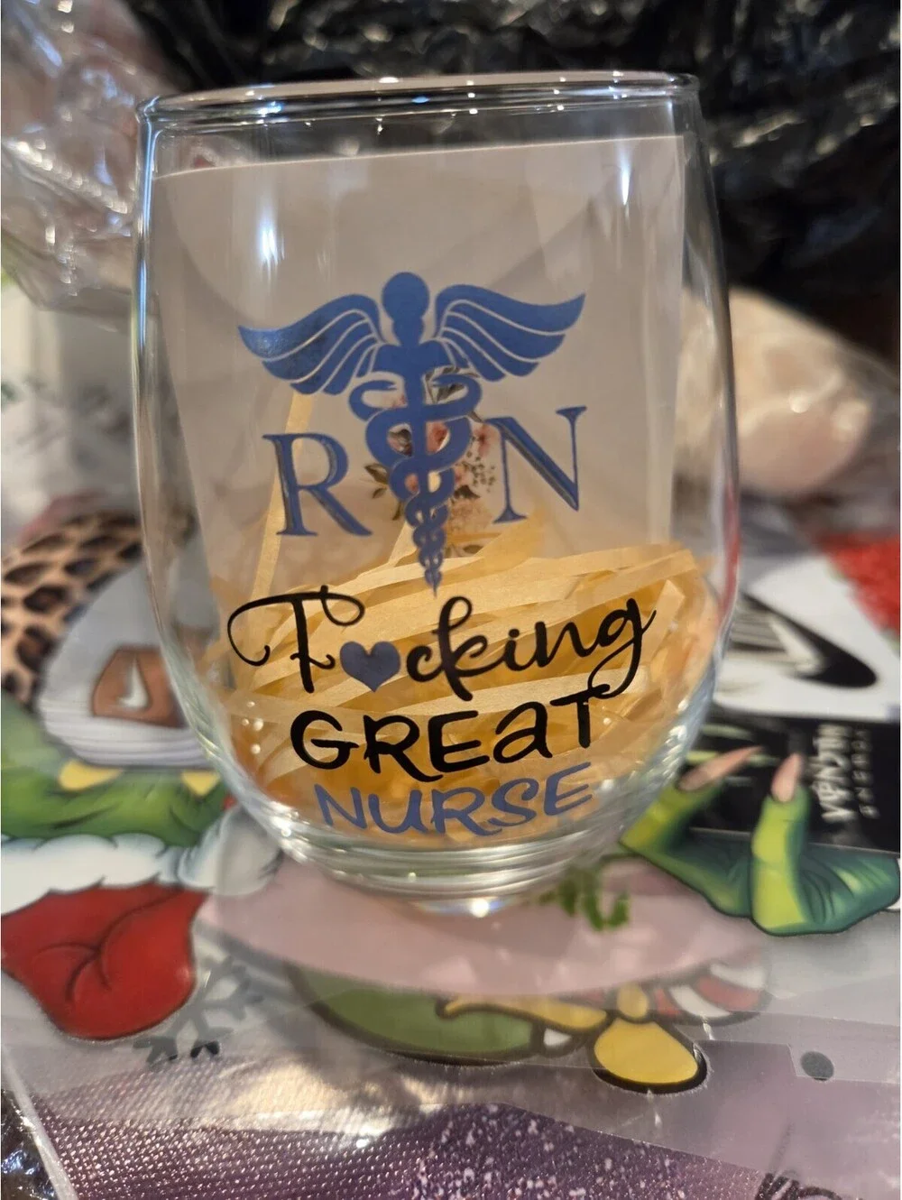 Wine glass R.N Nurse